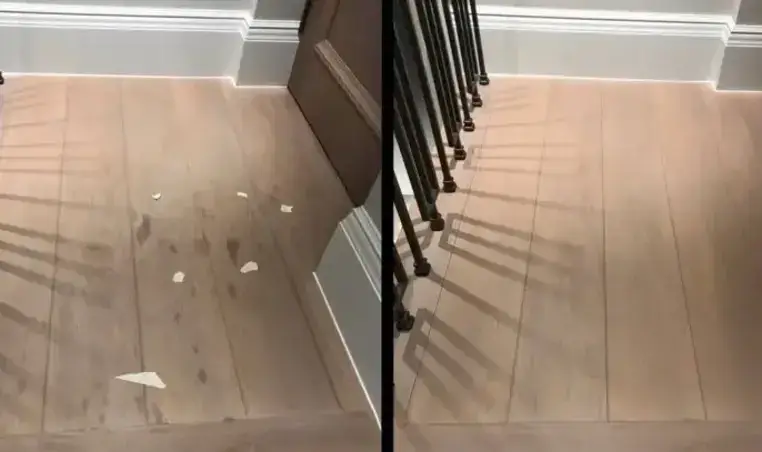 wood floor refinishing before and after