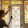 Stain glass restoration executed by glass repair specialist